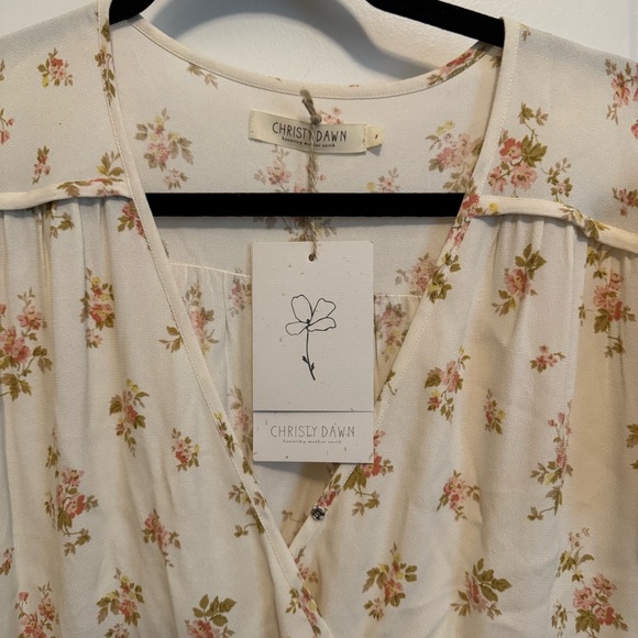 NWT Christy Dawn Cream Floral Midi Dress - Picture 2 of 3